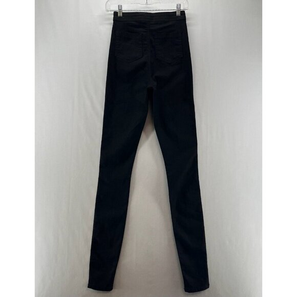Asos Denim Skinny Jeans Womens Sz 26/38 US 4 Tall Streth High Rise Stretch Black - Picture 2 of 10
